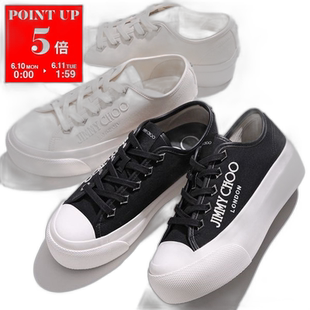 日本直邮Jimmy Choo 女士 低帮 标志刺绣 平台厚底鞋 PALMA MAXI/