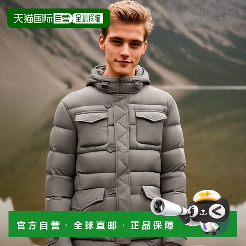 日本直邮Herno 羽绒服 外套 传奇 灰色 男士 HERNO PI004ULE 1245