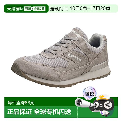 日本直邮outdoor products 男女低帮运动鞋黑色宽楦3E/4E青少年鞋