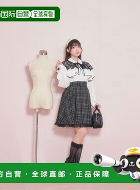 1h可退 日本直邮Honey Cinnamon 女士蕾丝拼接披肩格纹连衣裙 HC2