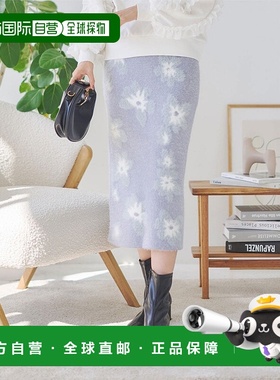 日本直邮KOBE LETTUCE 花柄宽松针织紧身裙 [M3945] 裙子上衣