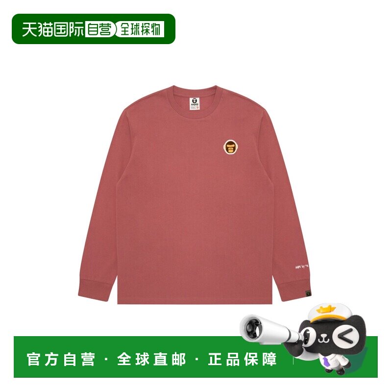 日本直邮AAPE 男士 长袖T恤 简约设计+胸前标志性刺绣标 AAPLTM19图片