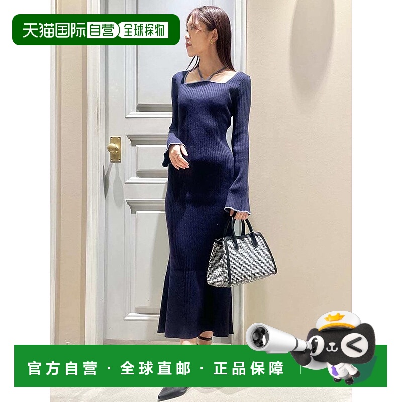 日本直邮LILY BROWN 露肩设计亮片针织两用连衣裙挂脖