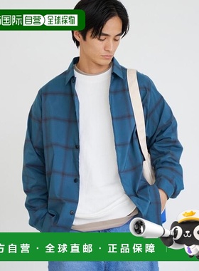 1h可退 日本直邮coen 乐系列花纹拼接衬衫【弹力，防皱】