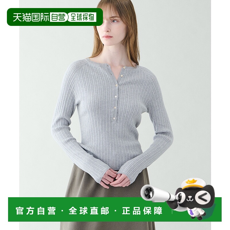 1h可退 日本直邮RYE TENDER 女装 羊绒混棉 亨利领紧身长袖针织衫
