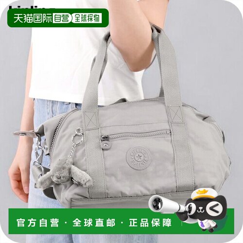 日本直邮Kipling 女士手提包K0132789L 灰鼠色轻量小巧手提品牌高
