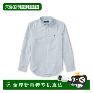 浅蓝色 条纹翻领长袖 衬衫 儿童款 Ralph 日本直邮Polo Lauren