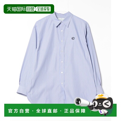 1h可退 日本直邮SHIPS女士刺绣标志常规领衬衫 311112097浅蓝色