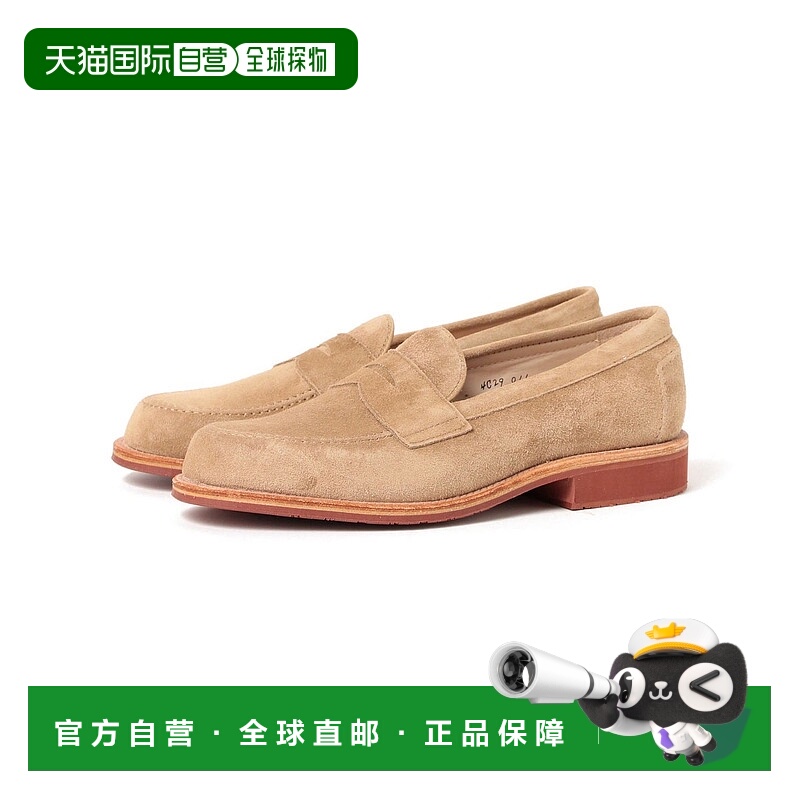 1h可退 日本直邮ALDEN 男士牛皮绒面革Penny Loafer懒人鞋 383200