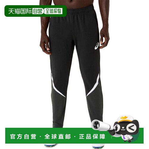 日本直邮ASICS 2101A345 男士足球长裤 针织运动裤 黑色