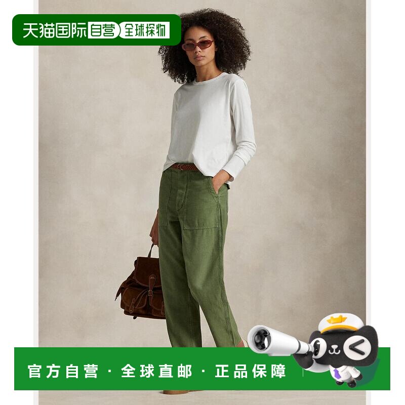 日本直邮Polo Ralph Lauren 女装 全棉中筒直筒裤修身设计多口袋