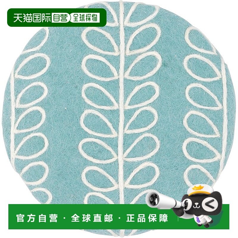 【日本直邮】丸真 Nepal 厨房花盆架 蓝色 手工制作 羊毛毡 厚实