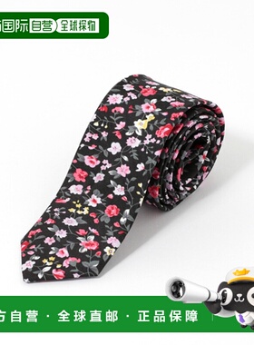 1h可退 日本直邮Quit Running男士花卉图案纯丝领带 qrtie008/qrt