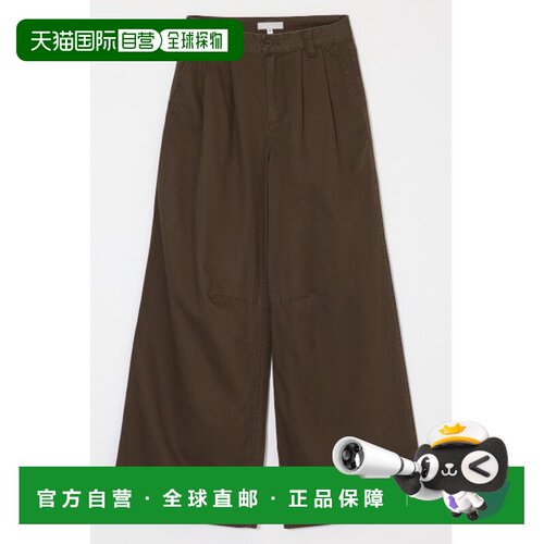 日本直邮MOUSSY 女士 军绿色迷彩阔腿长裤 010JAJ 【付后1h可退】
