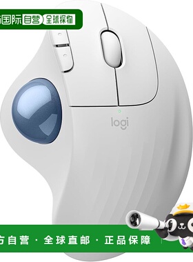 【日本直邮】Logitech罗技 无线轨迹球鼠标 M575SPOW 白色静音