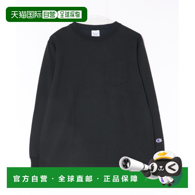 1h可退 日本直邮冠军 Champion 男女同款 长袖口袋T恤 纯棉 01221