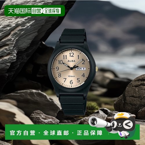 【日本直邮】精工 WATCH 阿尔巴运动石英男士手表 AQPJ412 黑色