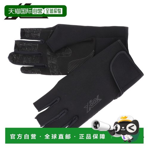 日本直邮XOOX钛金手套大号黑色三指式保暖型