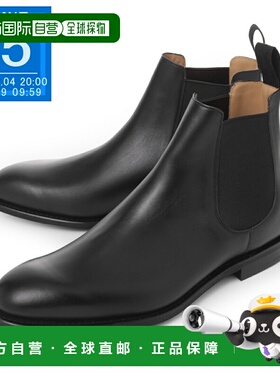 日本直邮Church's 男士 Amberley R 2.0 侧边松紧带切尔西靴 黑色