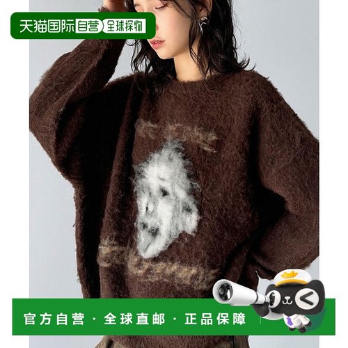 日本直邮Classical Elf 人物图案起毛沙琪素材针织上衣 C04519EW0