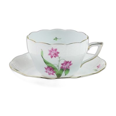 Herend海兰德赫伦匈牙利手绘HY茶杯碟组欧式陶瓷200ml