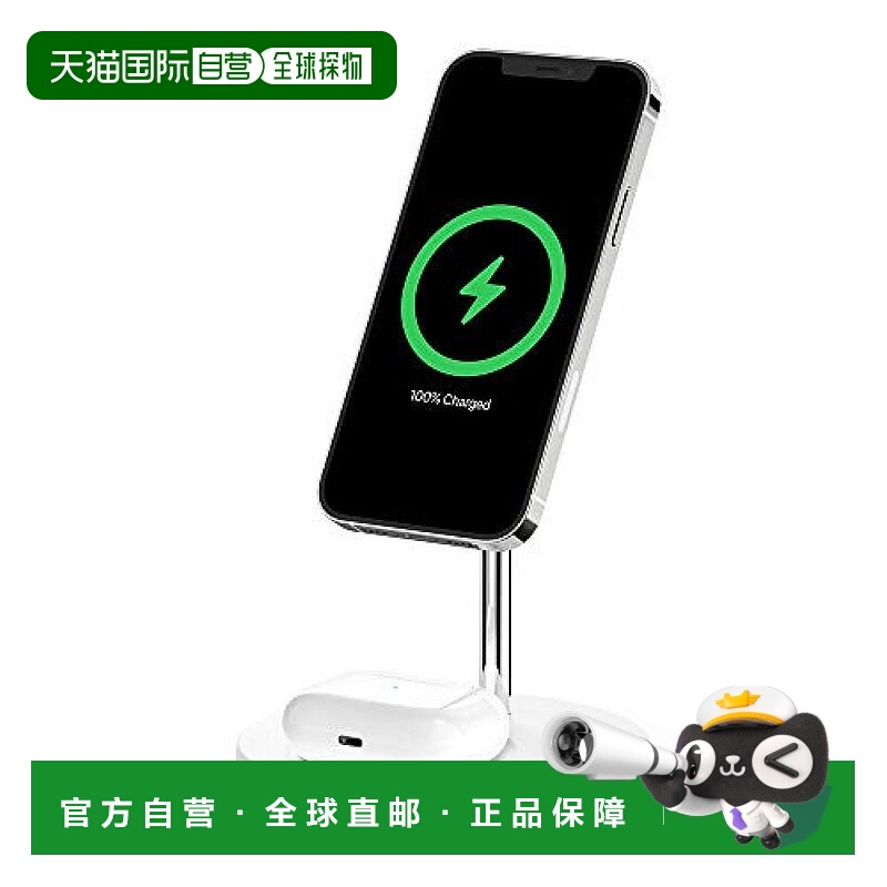 【日本直邮】Belkin贝尔金 无线充电器MagSafe认证白色 WIZ010dqW