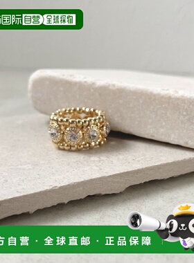 日本直邮Three Four Time品牌亮石装饰弹性无尺寸女士戒指 春季新