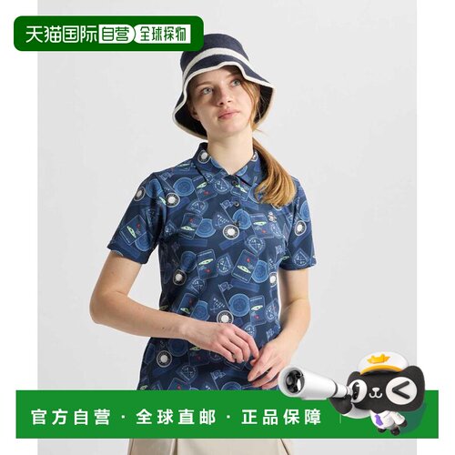 日本直邮MUNSINGWEAR Sunscreen NIR女士半袖吸汗速干防晒印花T恤