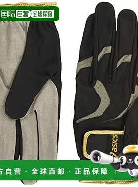 【日本直邮】asics 公园高尔夫 抓力手套 GGP503 S 黑/银亚瑟士