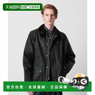 1h可退 日本直邮Barbour男装英伦风蜡棉夹克 宽松版型半拉链设计