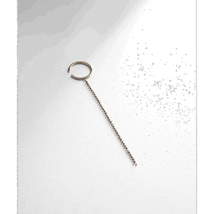 日潮跑腿Cocoshnik珠链耳环黄金色细长气质百搭高冷轻奢耳骨夹