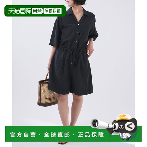 日本直邮BABYLONE 女装 亚麻混纺半裤连体衣 6695【付后1h可退】