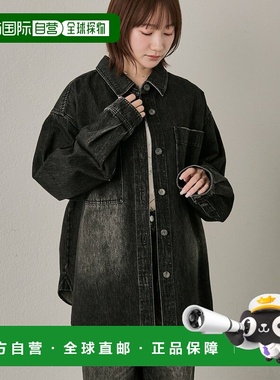 1h可退 日本直邮mline 女装宽松大口袋丹宁衬衫 MLZ1052403A0002