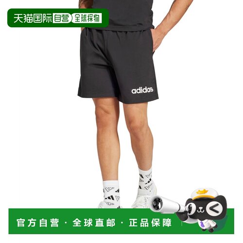日本直邮Adidas/阿迪达斯撞色Logo三分系带休闲短裤日版男款 JE90