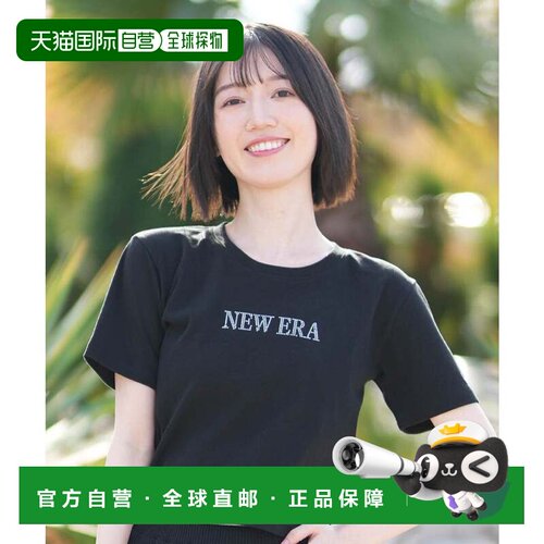 日本直邮NEW ERA 女士短袖T恤标志WS SS 黑色