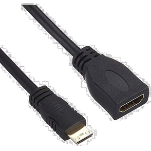 【日本直邮】Elecom转换数据线HDMI TypeA对HDMI Mini TypeC黑色