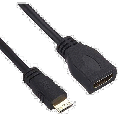 【日本直邮】Elecom转换数据线HDMI TypeA对HDMI Mini TypeC黑色