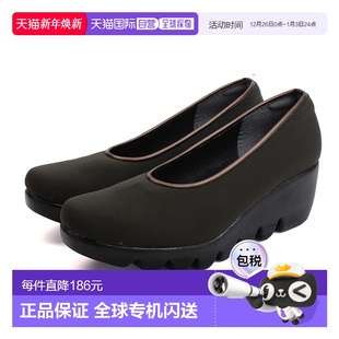 舒适鞋 坡跟鞋 First 弹力浅口女鞋 底 Contact 日本直邮