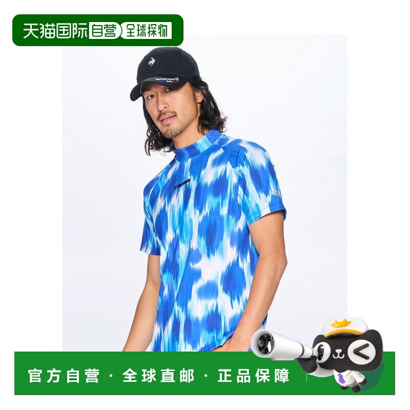日本直邮Lecoq Sportif 高尔夫衬衫 夏季印花 男士 吸汗速干 防晒