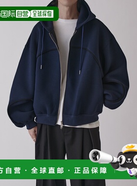 日本直邮Neucon 男装 短款立体走线拉链连帽衫 LUZ5061206A0006