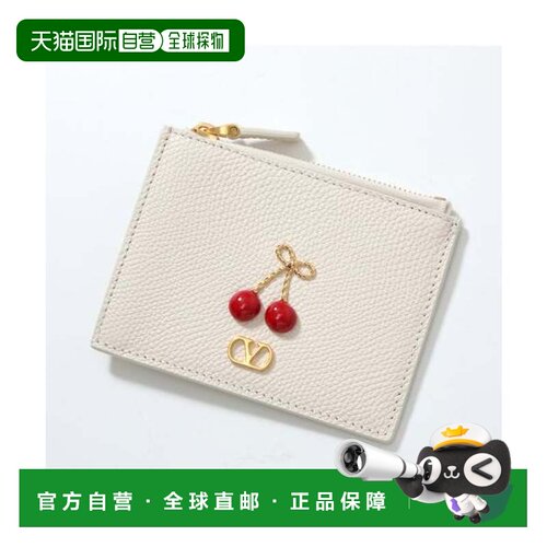 日本直邮硬币包 P0AY2WGX 樱桃标志 V字logo I16象牙白