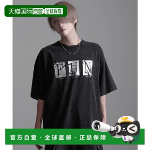 1h可退 日本直邮CavariA 男女通用 雪洗工艺箔印半袖T恤 CASB2502