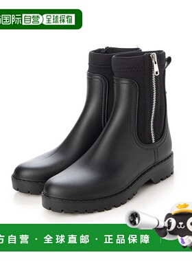 【日本直邮】Edwin女士经典休闲鞋黑色侧拉链长筒时尚百搭潮流