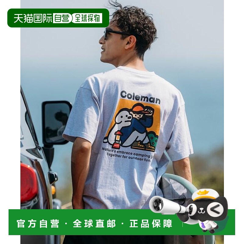1h可退 日本直邮联名 Coleman matsui 背面印花圆领短袖T恤 hug I