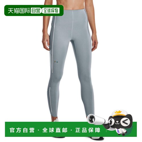 日本直邮Under Armour RUSH Logo刺绣修身九分健身 瑜伽长裤 女款