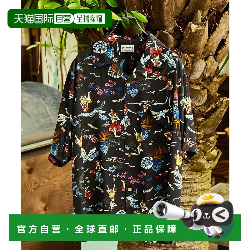 1h可退 日本直邮McGREGOR COLLECTION 男士复古风格花纹阿罗哈衬