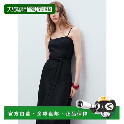 日本直邮MANGO 亚麻长款连衣裙 [NICKIE MA1658EW037110]