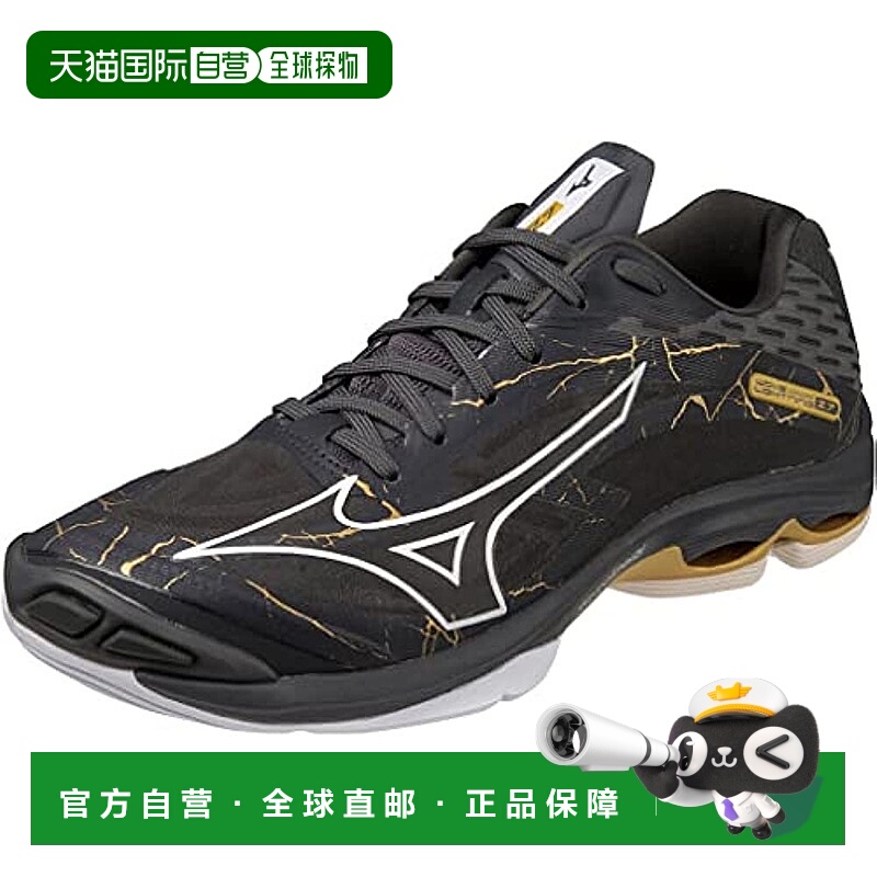 【日本直邮】Mizuno美津浓 室内运动鞋 黑 x 金  29cm 2E  V1GA22