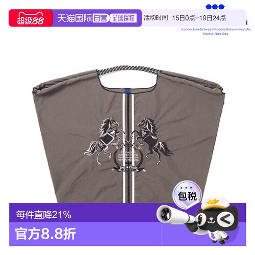 日本直邮ball&chain 环保袋购物袋手提袋大容量轻便刺绣L码