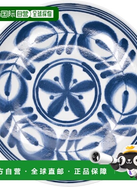 【日本直邮】西海陶器摩登蓝意大利面盘子大盘子25cm73507瓷器